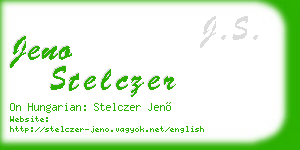 jeno stelczer business card