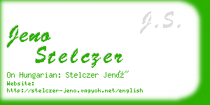 jeno stelczer business card